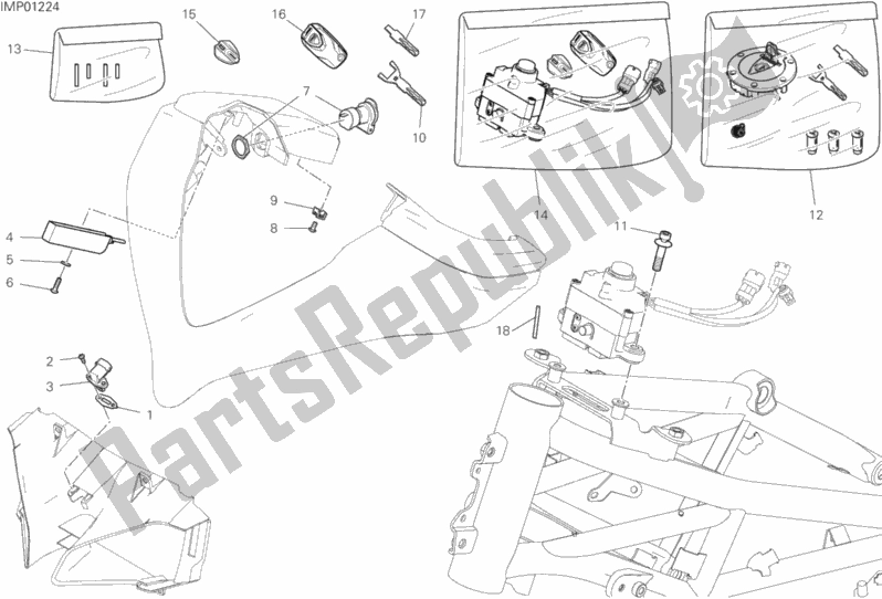Toutes les pièces pour le Faisceau De Câbles Avant du Ducati Multistrada 1260 Enduro Touring USA 2020